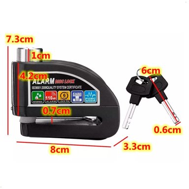 CANDADO DISCO CON ALARMA KMASTER MOTOCICLETA BICICLETA - 4