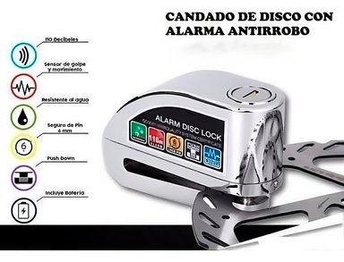 CANDADO KMAZTER DISCO PESADO MOTO ALARMA MOTOCICLETA BICICLETA - 4