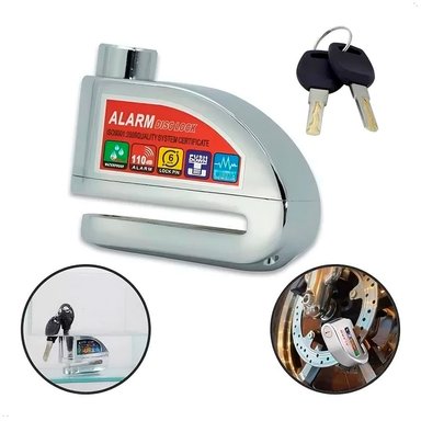 CANDADO KMAZTER DISCO PESADO MOTO ALARMA MOTOCICLETA BICICLETA - 5