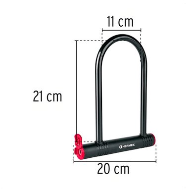 CANDADO KMAZTER TIPO U ACERO BICICLETA MOTO SCOOTER PORTONES - 4