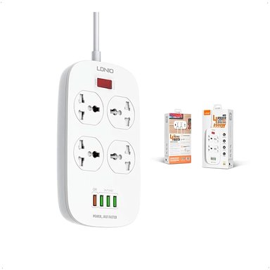 EXTENSIÓN TOMA CORRIENTE LDNIO SC4407 4 POWER SOCKET + 4 USB