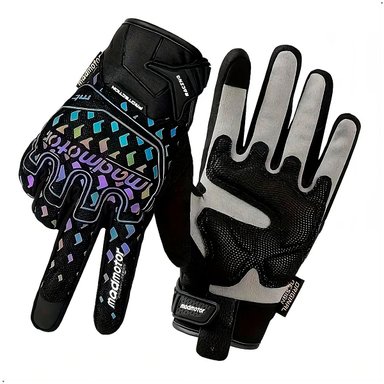 GUANTES MOTOCICLETA COMPATIBLES CON PANTALLA TÁCTIL MADMOTOR REFLECTANTE