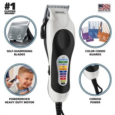 MAQUINA WAHL CORTAR CABELLO COLOR PRO PLUS 23 PIEZAS (MADE IN USA) - 4
