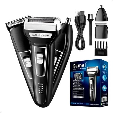 RASURADORA Y CORTADORA DE PELO KEMEI 6559 INALAMBRICO 3 EN 1 - 2