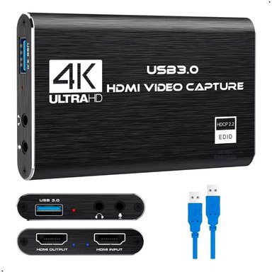 CAPTURADOR VIDEO HDMI USB 3.0 4K WINDOWS MAC LINUX MICRÓFONO - 1