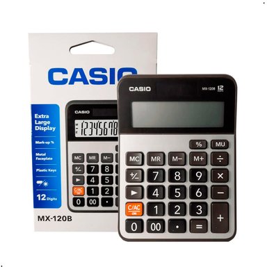 CALCULADORA CASIO MX-120B SOLAR 12 DÍGITOS NUEVO ORIGINAL - 1