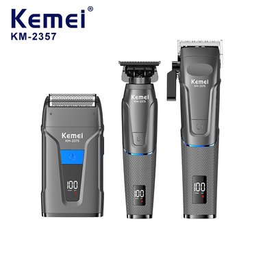 KIT COMBO PELUQUERÍA PROFESIONAL KEMEI KM-2375 PANTALLA DIGITAL