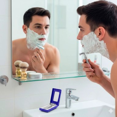 MAQUINA DE AFEITAR PARA HOMBRE CLÁSICO DE ACERO INOXIDABLE - 6