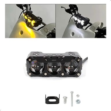 LUCES EXPLORADORAS AMBAR Y BLANCA MOTO CAMIONETA X 2 UNIDS - 8