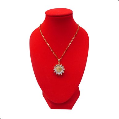 COLLAR ELEGANTE PARA MUJER MODELO CON DIJE GIRATORIO