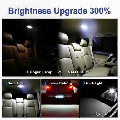 LUCES LED NAOEVO DE SALON INTERIOR AUTO FESTOON CANBUS 36MM CONECTOR C5W - 6