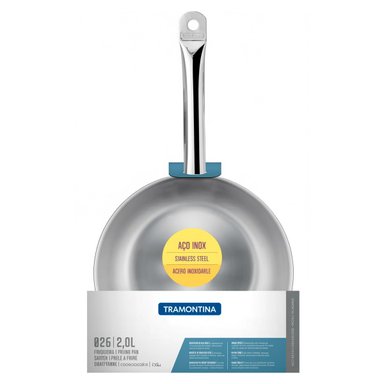 TRAMONTINA SARTEN ACERO INOXIDABLE 26 CM CAPACIDAD 2 LITROS