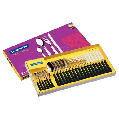 TRAMONTINA NEW KOLOR 23199 JUEGO DE CUBIERTOS 24 PIEZAS ACERO INOXIDABLE