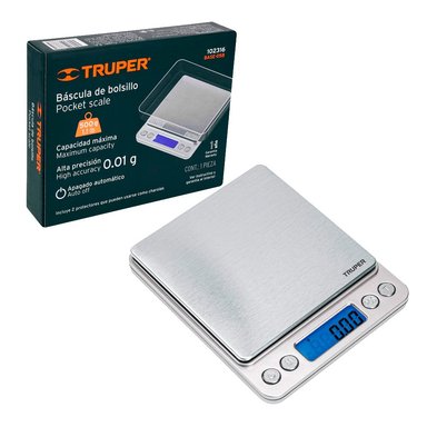 TRUPER BASE-05B BÁSCULA GRAMERA DIGITAL 0.01-500G AUTO OFF