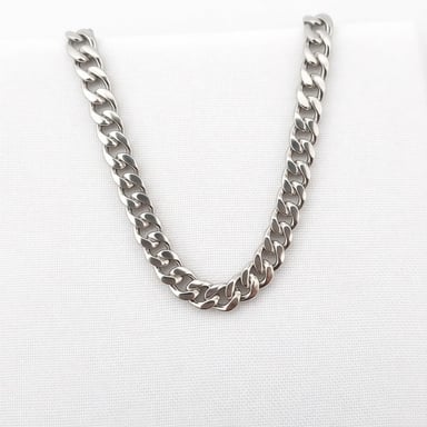 COLLAR PESADO DE ACERO LOMO DE CORVINA PARA HOMBRE 14MM X 60 CM - 5
