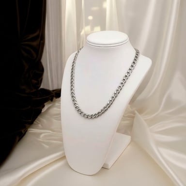 COLLAR PESADO DE ACERO LOMO DE CORVINA PARA HOMBRE 14MM X 60 CM - 6
