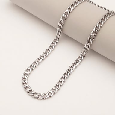 COLLAR PESADO DE ACERO LOMO DE CORVINA PARA HOMBRE 14MM X 60 CM - 7