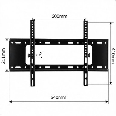 RACK TV SOPORTE FIJO E INCLINABLE PARA LED - LCD 32 A 80 PULGADAS - 2