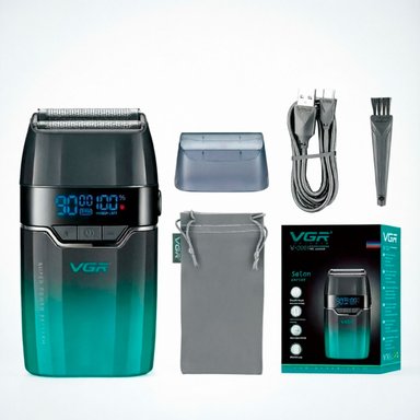 VGR V-308 AFEITADORA SHAVER PROFECIONAL 9000RPM PANTALLA LED