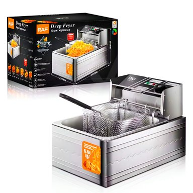 FREIDORA DE ACEITE RAF R.5220 5.5L 2500W ACERO INOXIDABLE