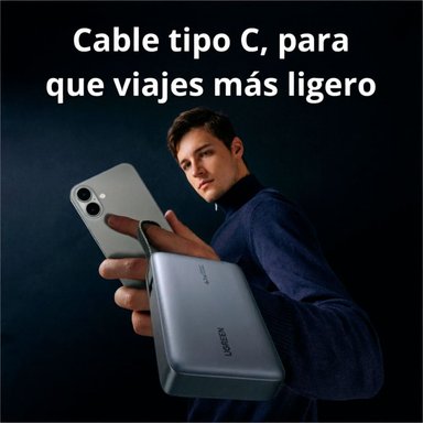 POWER BANK 55996 UGREEN 20000MAH 67W CARGA RÁPIDA LAPTOP CABLE USB - 5