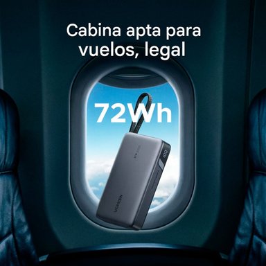 POWER BANK 55996 UGREEN 20000MAH 67W CARGA RÁPIDA LAPTOP CABLE USB - 9