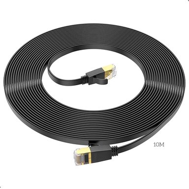 CABLE DE RED HOCO US07 CAT6 PLANO COBRE PURO RJ45 10MTS - 1