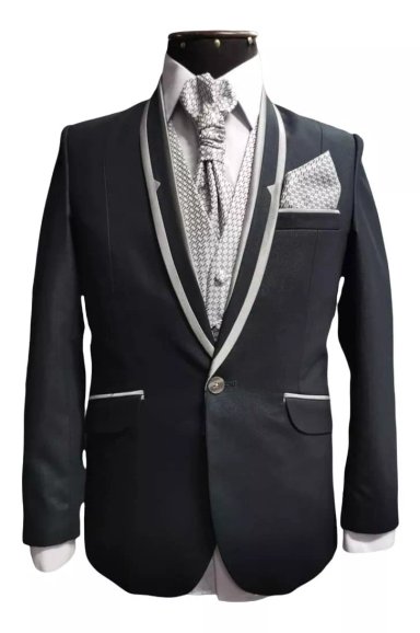 TRAJE ESMOQUIN ALGODÓN HOMBRE ELEGANTE - 1