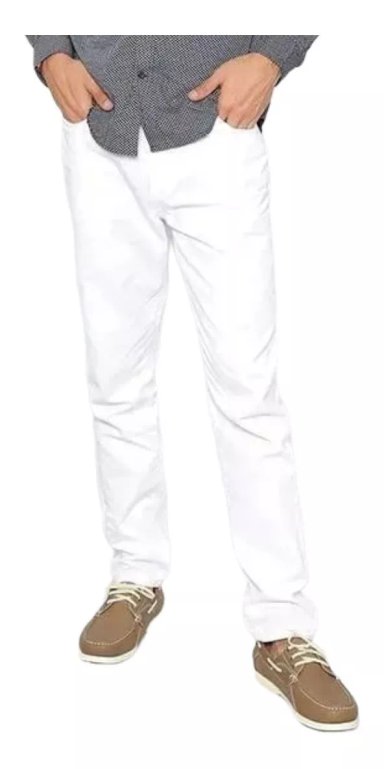 PANTALONES DRILL STRECH SEMIPITILLO ELEGANTES PARA HOMBRES - 1