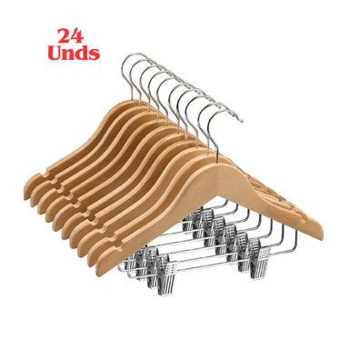 2 DOCENAS PERCHAS COLGADORES CON GANCHOS PARA VESTIDO, ABRIGO Y CHAQUETA.