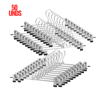 COLGADORES PERCHAS DE METAL PARA COLGAR ROPA X 50 UDS
