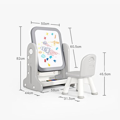 MESA PIZARRA CELESTE PARA NIÑOS - 3