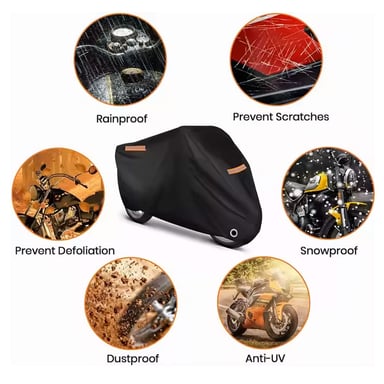 FUNDA COBERTOR AFELPADA PARA MOTO LINEAL IMPERMEABLE XXL - 3