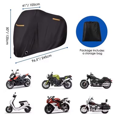 FUNDA COBERTOR AFELPADA PARA MOTO LINEAL IMPERMEABLE XXL - 4