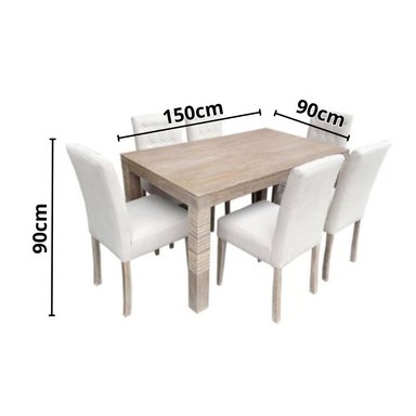 COMEDOR TAMARA MULTICOLOR WASH 6 SILLAS - 3