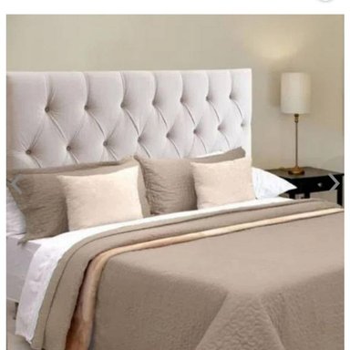 CABECERA BOX WEYMI 2 PLAZAS BEIGE CAPITONÉ HUESO - 1