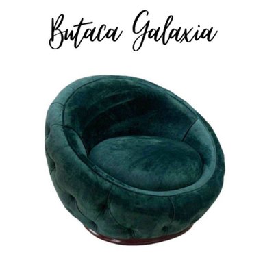 BUTACA GALAXIA VERDE AGUA TAPIZADA