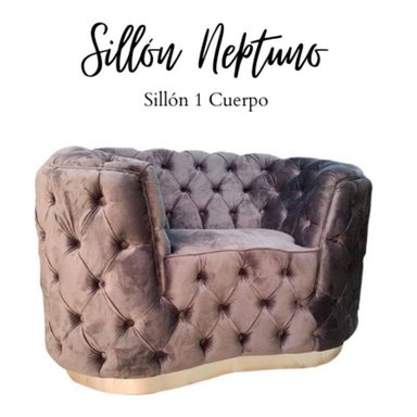 SILLÓN NEPTUNO 1 CUERPO GRIS OSCURO