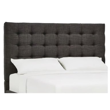 CABECERA BOX WEYMI 1.5 PLAZAS GRIS OSCURO LINEAL - 1