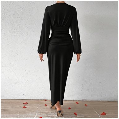 VESTIDO MUJER RINODERINA VT123 ELEGANTES TEJIDOS ELÁSTICOS CÓMODOS REGALO - 4