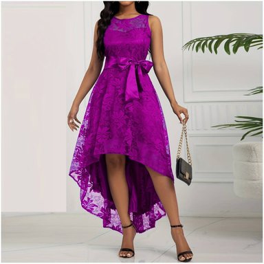 VESTIDO MUJER RINODERINA VT3588 ELEGANTES ENCAJE BORDADO REGALO