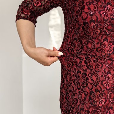 VESTIDO MUJER RINODERINA VT0159 ELEGANTES ENCAJE BORDADO REGALO - 5