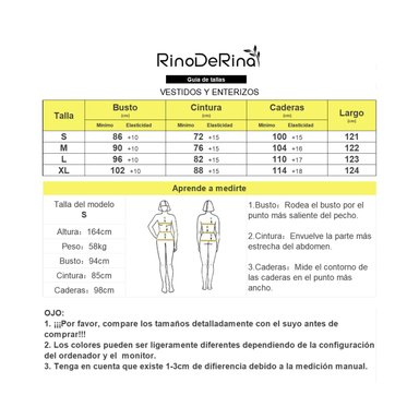 VESTIDO MUJER RINODERINA VT859 ELEGANTES TELA ELÁSTICA BRILLANTE REGALO - 6