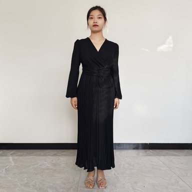 VESTIDO MUJER RINODERINA VT469 ELEGANTES TELA ELÁSTICA SUAVE REGALO - 2
