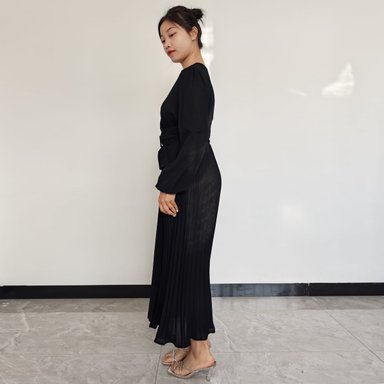 VESTIDO MUJER RINODERINA VT469 ELEGANTES TELA ELÁSTICA SUAVE REGALO - 3