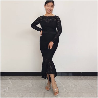 VESTIDO MUJER RINODERINA VT0607 ELEGANTES ENCAJE BORDADO REGALO - 2