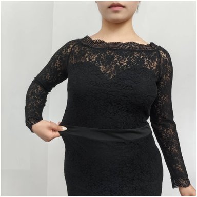 VESTIDO MUJER RINODERINA VT0607 ELEGANTES ENCAJE BORDADO REGALO - 5