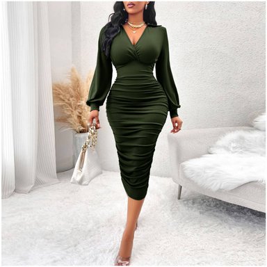 VESTIDO MUJER RINODERINA VT999 ELEGANTES HIELO ESTRIADO ELÁSTICO TEJIDO REGALO - 1