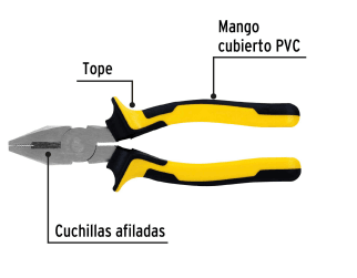 ALICATE UNIVERSAL DE 7 PULGADAS COMFORT GRIP PRETUL - 22676 - 2