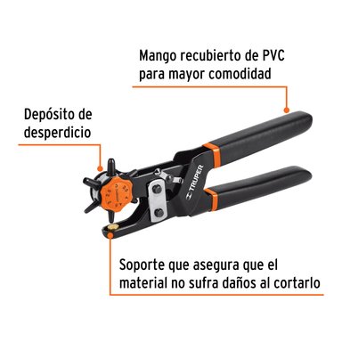 PINZA SACABOCADOS TRUPER 9' MANGO DE PVC-17340 - 3